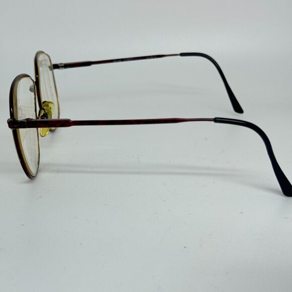 Vintage Semester 7 Flex K2 Red Marble Metal Oval Sunglasses FRAMES ONLY H14356 - Picture 3 of 8